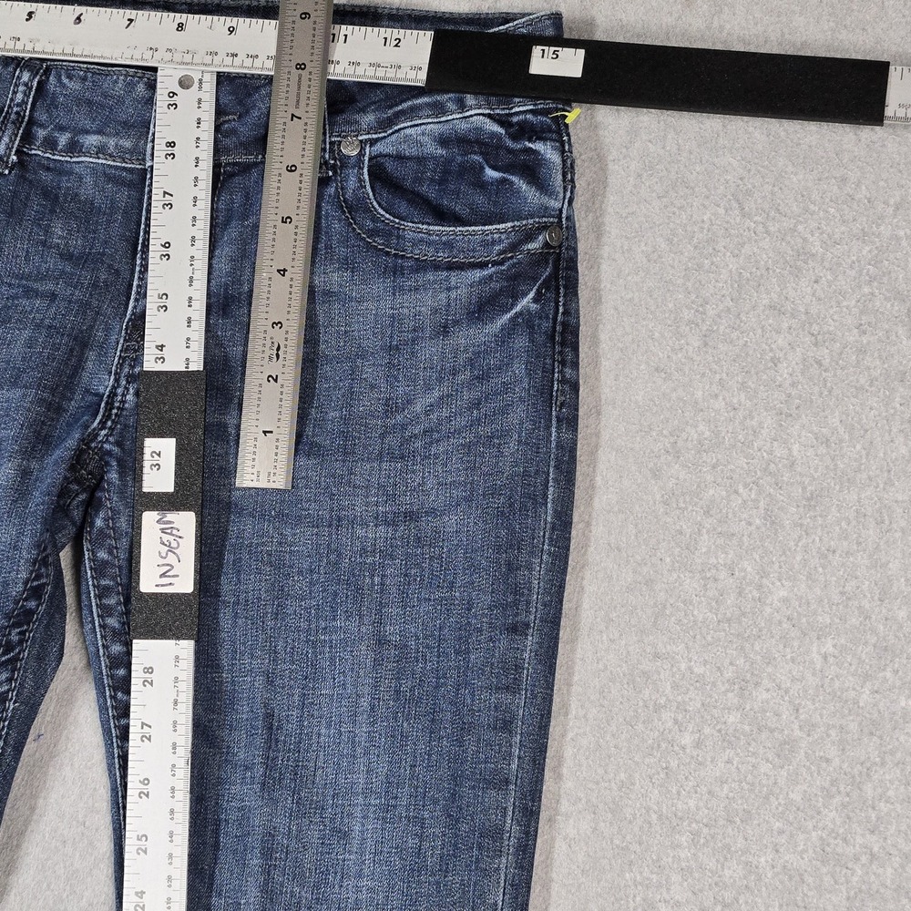 STRETSON Women Jeans 8 LONG Blue Denim Pixie Stix Skinny 32" Inseam Stretch - Picture 10 of 13